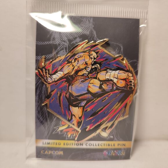 Street Fighter Sagat Painterly Series Enamel Pin Official Capcom Badge - Picture 1 of 2